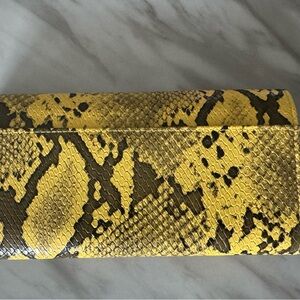 BCBG Yellow Snakeskin Wallet